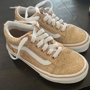 New condition! GOLD Vans Worn once, didn’t fit! So adorable